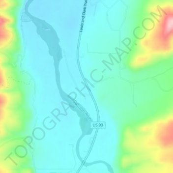 Carmen topographic map, elevation, terrain