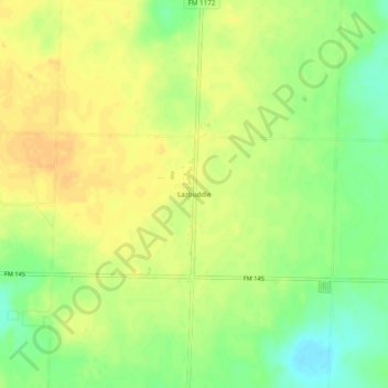Lazbuddie topographic map, elevation, terrain