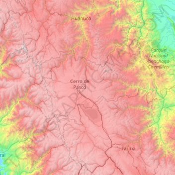 Pasco topographic map, elevation, terrain