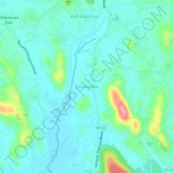 Kananwila topographic map, elevation, terrain