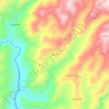 Tam Rin topographic map, elevation, terrain