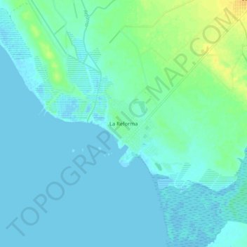 La Reforma topographic map, elevation, terrain