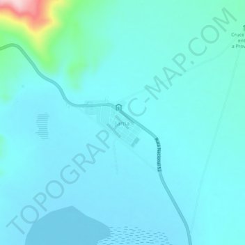 Jama topographic map, elevation, terrain