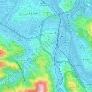 Cruces topographic map, elevation, terrain