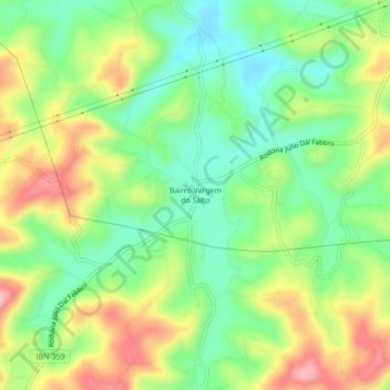 Bairro Vargem do Salto topographic map, elevation, terrain