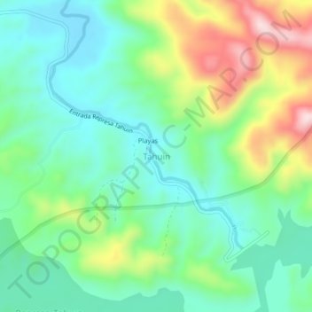 Tahuin topographic map, elevation, terrain