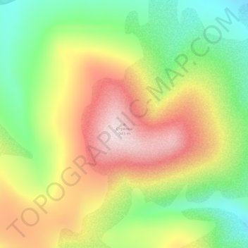 Стрелка topographic map, elevation, terrain