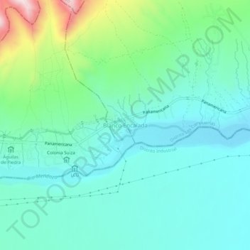 Blanco Encalada topographic map, elevation, terrain