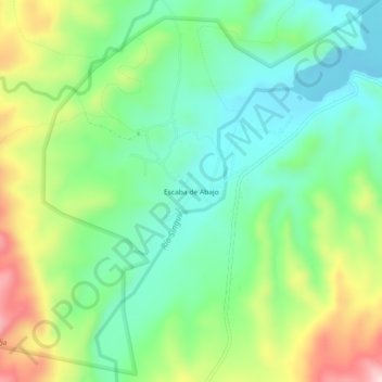 Escaba de Abajo topographic map, elevation, terrain