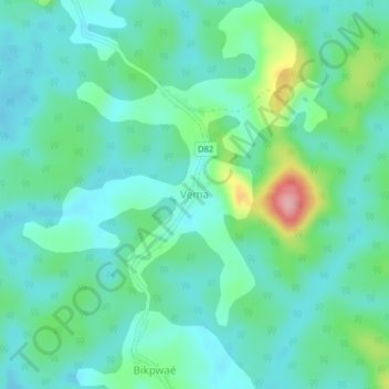 Vema topographic map, elevation, terrain