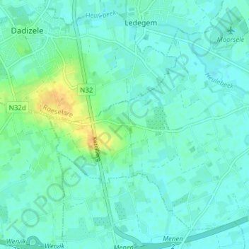 Kezelberg topographic map, elevation, terrain