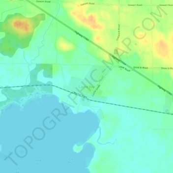 Cache Bay topographic map, elevation, terrain