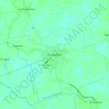 Guayabal topographic map, elevation, terrain
