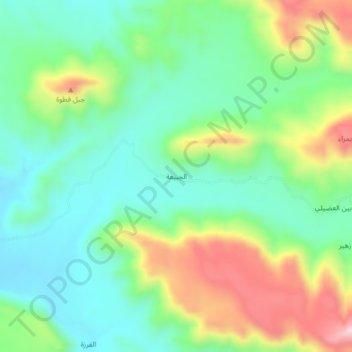 Al Jubay`ah topographic map, elevation, terrain