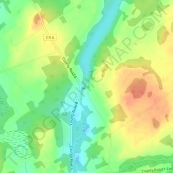 Colebrook topographic map, elevation, terrain