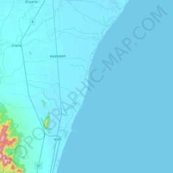 Bang Kao topographic map, elevation, terrain