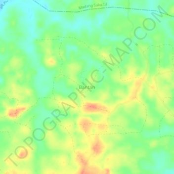 Bantan topographic map, elevation, terrain