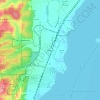 Mossville topographic map, elevation, terrain