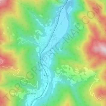 Pianchiosso topographic map, elevation, terrain