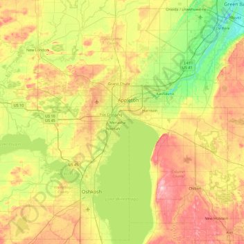 Peanut Island topographic map, elevation, terrain