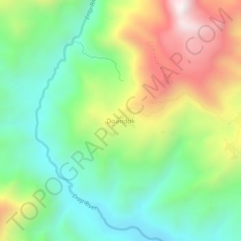 Doandok topographic map, elevation, terrain