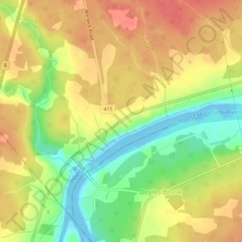 Quarryville topographic map, elevation, terrain