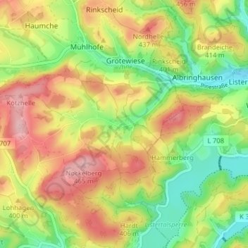 Unterworbscheid topographic map, elevation, terrain