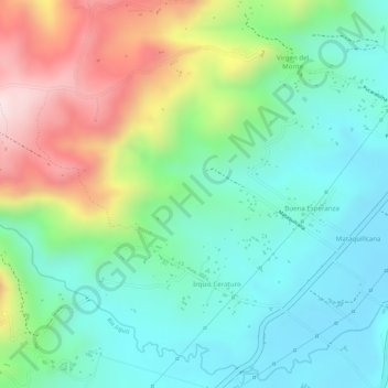 Quebrada Salado topographic map, elevation, terrain