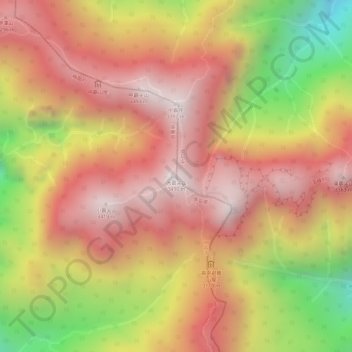 Dabajianshan topographic map, elevation, terrain