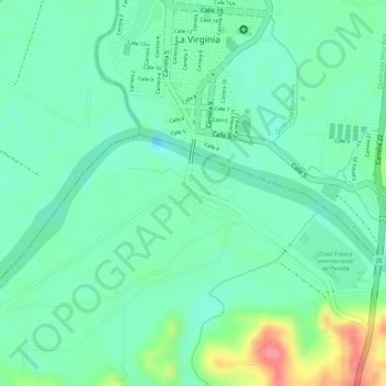 Caimalito topographic map, elevation, terrain