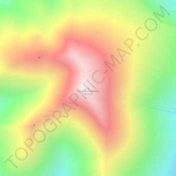 Cerro Guanaquero topographic map, elevation, terrain