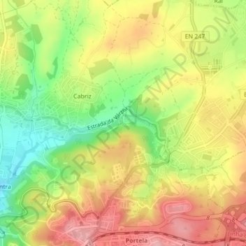 Quinta da Ribafria topographic map, elevation, terrain