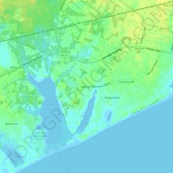 Georgica topographic map, elevation, terrain