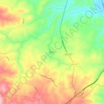 Eivados topographic map, elevation, terrain