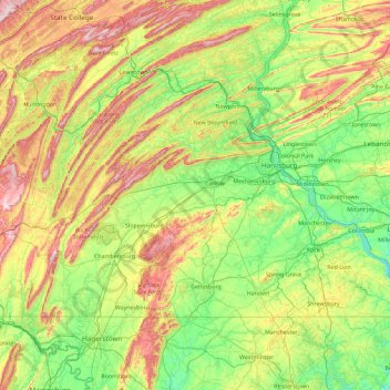 Cumberland topographic map, elevation, terrain