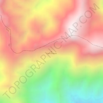 Cerro Guayas topographic map, elevation, terrain
