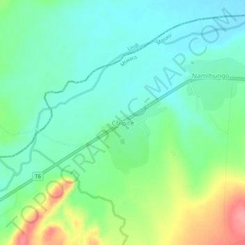 Chipite topographic map, elevation, terrain
