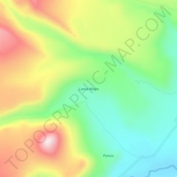 Lama Mayo topographic map, elevation, terrain
