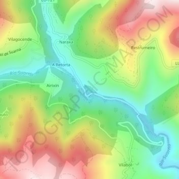 Suarna topographic map, elevation, terrain