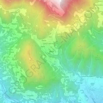 Marsili topographic map, elevation, terrain