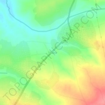 Shabu topographic map, elevation, terrain
