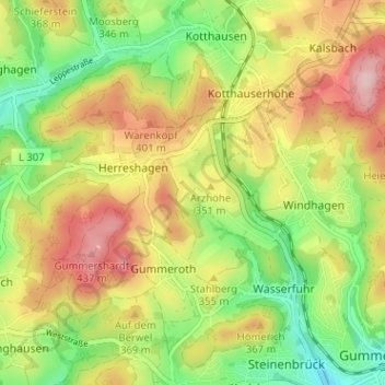 Sonnenberg topographic map, elevation, terrain