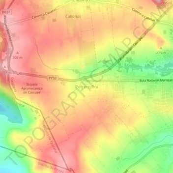 Potrero Poi topographic map, elevation, terrain