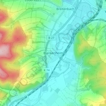 Blankenheim topographic map, elevation, terrain