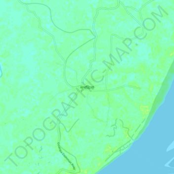 Dashmina topographic map, elevation, terrain