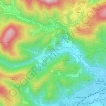 Purbach topographic map, elevation, terrain