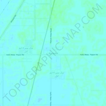 Hafiz Wala topographic map, elevation, terrain