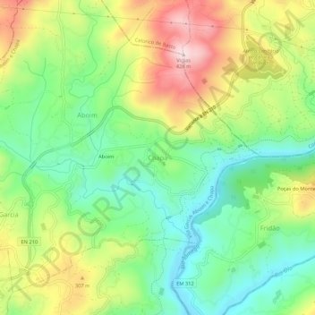Chapa topographic map, elevation, terrain