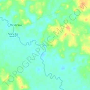 São Geronimo topographic map, elevation, terrain