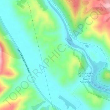 Island Block topographic map, elevation, terrain